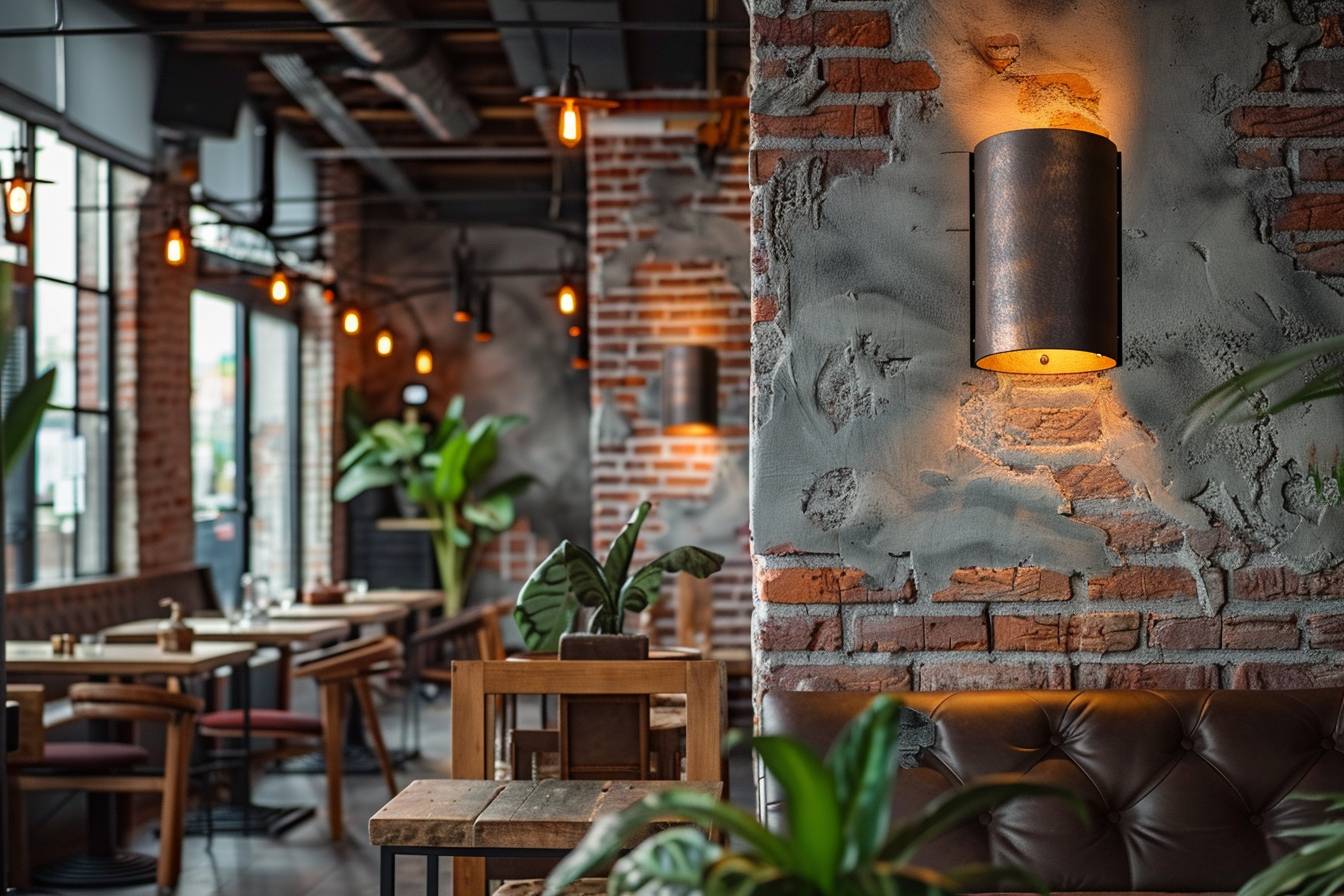 Applique murale metal marron