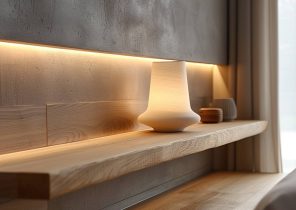 Etagere murale pour lampe de chevet